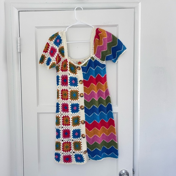 FARM Rio Dresses & Skirts - Farm Rio Crochet Knit Dress